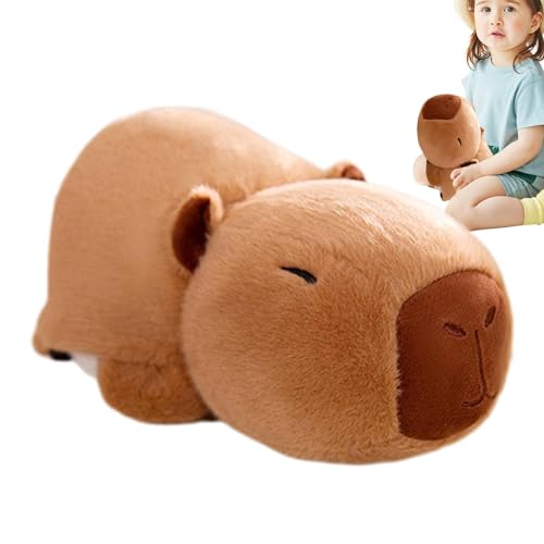 Ours panda réversible capybara peluche douce oreiller de couchage coussin fantaisie 34cm