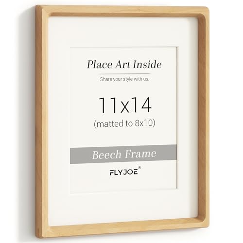 Picture Frame, USA-Sourced Hardwood Photo Frame, Beech, 11x14