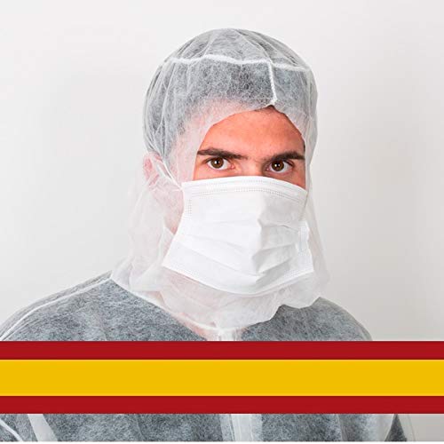 Mascarilla y capuz alto riesgo antivirus, 25grs de gramage, lote 2 unidades