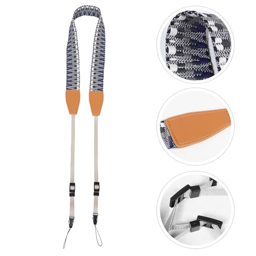 Lurrose Correa para Cámara Ajustable de 3.8 Cm Estampado Floral Multicolor Azul Oscuro, Desmontable y Ergonómica para Cuello y Hombro, Adecuado para Fotografía al Aire Libre y Viajes - imagen 8