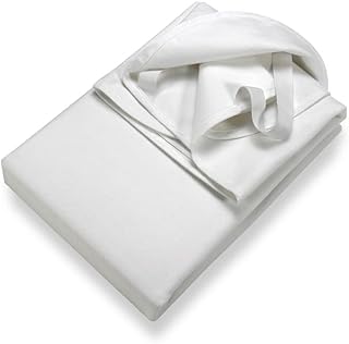 SETEX Protector de colchón Impermeable de 2 Capas, 200 x 220 cm, 100% algodón, Esquinas elásticas, Color Blanco