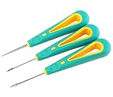 RERI Awl, 3 Pieces Stitcher Awl Hole Awl Vorstecher, Rundklinge Ahle for Leather Sewing Punching DIY Tool