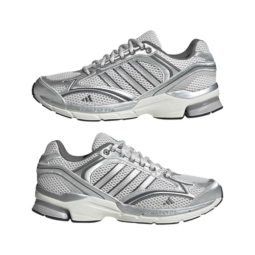 adidas Unisex-Adult Spiritain 2000, Crystal White/Silver Metallic/Grey, 9