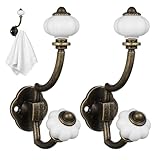 2Pcs Coat Hook Antique Towel Hook Rustic Pumpkin Metal Wall Hook for Hanging Garment Bag Clothes Scarf Key Zinc Alloy Heavy Duty 5.11x3.93x1.57 in
