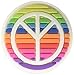 Crocs Jibbitz Symbol-Schuhanstecker | Individualisieren Sie Ihre Crocs mit Jibbitz Rainbow Peace Sign One-Size