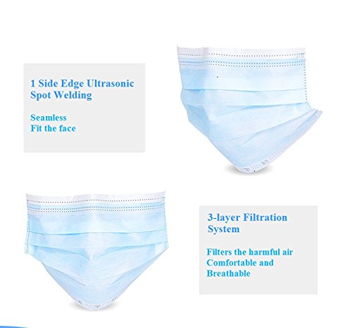 30pcs proteção facial descartável de 3 camadas