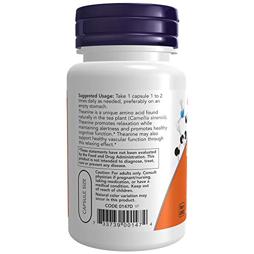 L theanine 200 mg Now Foods 60 caps. com Inositol