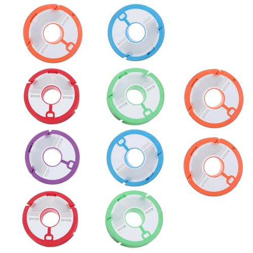 10pcs Silicone Fishing Line Bobbin Spools round Reels