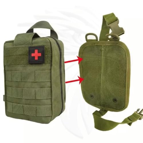 Bolsa Tática Militar de Primeiros Socorros Emergência, IFAK, Bornal Pequeno, APH (Vermelho)