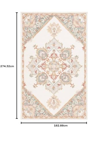 Image of Sifa Carpet Crafted with Care: Premium Hand-Tufted Wool Carpets Royanna Traditional Design Handmade Area Rugs, for Your RoomColor Size 6x9 feet (180x270cm)
