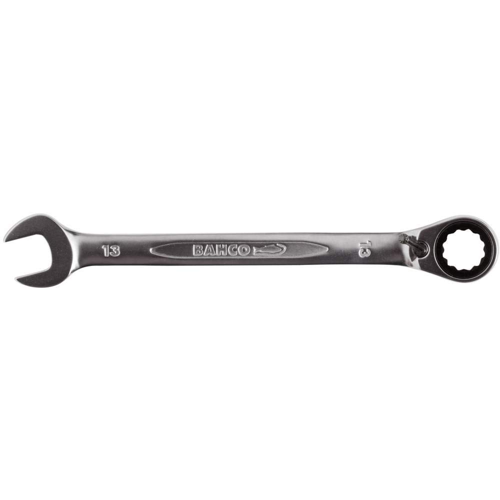 Bahco 1RM Series Ratchet Spanner, 14mm, Metric, Double Ended, 191 mm Overall