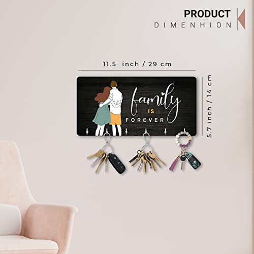 Image of kotart Unique Stylish Modern Wooden Key Holder for Home Decor Living Room Office with Stylish Key Organizer | Designer Wall Decor | Wall Art Decorative Items | Wall Decoration (Hanging 5)