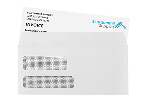500-No-9-Flip-and-Seal-Double-Window-Security-Envelopes-Designed-for-Quickbooks-Invoices-and-Business-Statements-with-Self-Seal-Flip-Press-and-Seal-Flap-Number-9-Size-3-78-Inch-X-8-78-Inch
