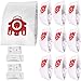 Green Label Kit de Sacs Compatibles avec Les Aspirateurs Miele : 10 Sacs + 4 Microfiltres (Alternative à FJM, 10123220)
