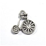solex mofa kaufen - Unbekannt Générique Anhänger, Charm, Quaste, Fahrrad, Vintage, Zykle, Fahrrad, großes Bein, Fahrrad, Fahrzeug, Zubehör Schmuck, silberfarbenes Metall