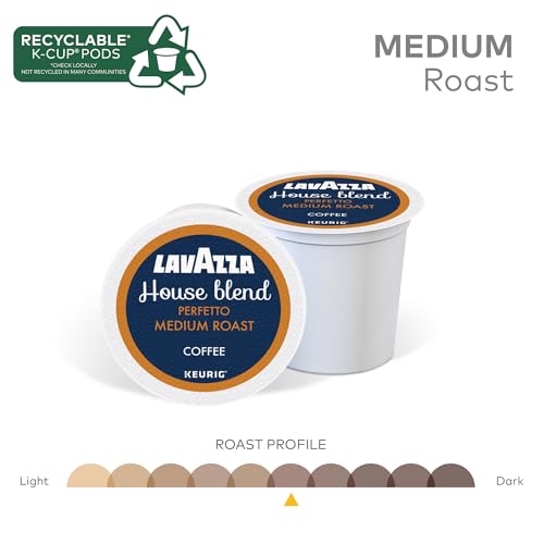 Lavazza House Blend Perfetto, Single-Serve Keurig K-Cup Pods, Medium Roast Coffee, 32-Count Box