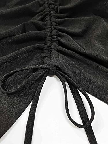 Bodycon Mini Skirt Black Hip Scarf Wrap Westlake for Women (S 4-6)3