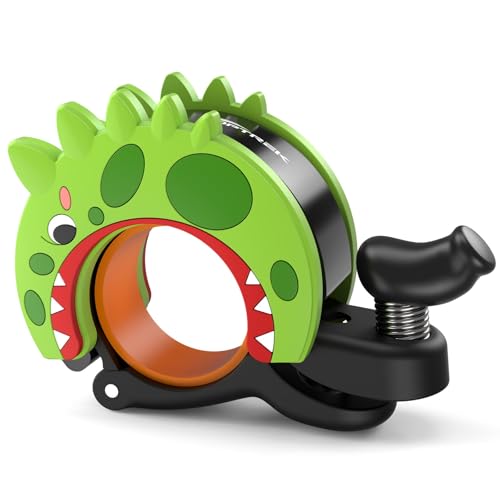 toptrek Fahrradklingel Kinder 2025 Neue Aufrüstung 100dB Klingel Fahrrad Kinder für Mädchen und Jungen Dinosaurier-Design Wasserfest & Rostfrei für Kinderfahrrad Roller Laufrad 22.2-25.4mm Lenker