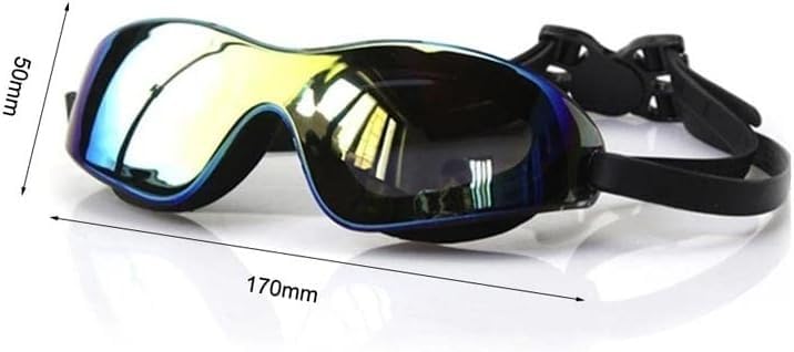 Gafas de natación con Montura Grande, Revestimiento antivaho, Impermeables, protección UV, Profesionales.(C)