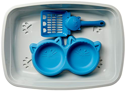 Pet Injet Kit Gato Luxo 3X1 Bco Azul Para Gatos