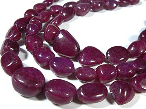 Ruby Smooth Nuggets d'exception : perles en rubis véritable pour bijoux haut de gamme