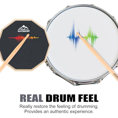 Eastrock PRACTICE DRUM PAD 6 Inches Double Sided Silent Drum Pad thumb #3