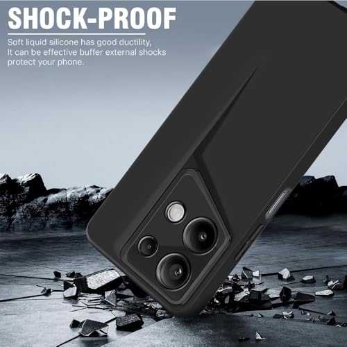 Image of WOW IMAGINE Slim Back Cover for Xiaomi Mi Redmi Note 13 5G | Blade Series Ultra Thin Case with Lightweight Design | Camera Protection | Soft Matte Silicone Flexible Mobile Case - Black