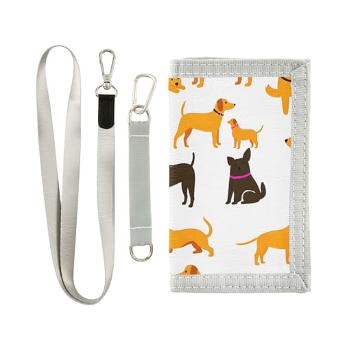 ALAZA Kids Wallets for Boys Girls Toddler Trifold Wallet Children Small Dogs with Zipper Coin Pocket