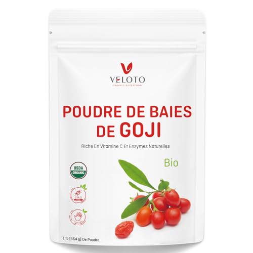 Poudre de Goji Bio Extraits, Baies Biologiques de Goji Poudre, Ba...