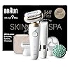 Braun Silk Epil 9 Flex SkinSpa Epilatore Elettrico Donna Con Testina Flessibile A 360° Per Una Epilazione Semplice, Wet & Dry, Pelle Liscia A Lungo, Idea Regalo, 9-481 3D Bianco/Oro