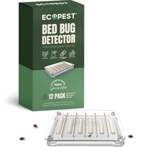 Bed Bug Detector – 12 Pack | Early Detection Bed Bug Trap...