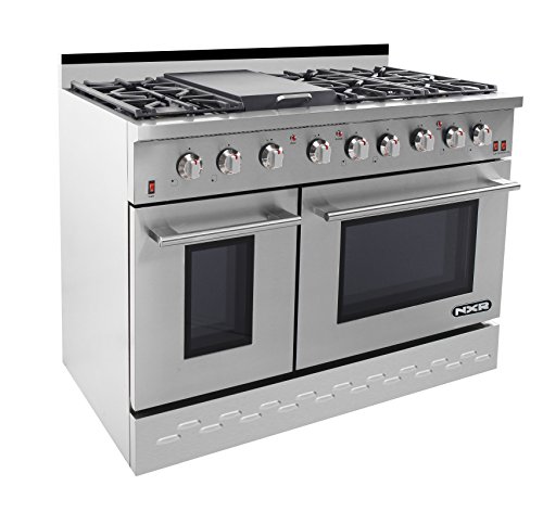 Nxr Sc4811 48" 7.2 Cu.ft. Pro-Style Natural Gas Range With Convection Oven, Stainless Steel #TOP2