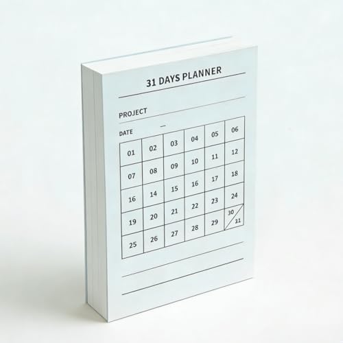 AidenYolo 31 Days Planner, 150 Pages Habit Tracker Sticky Note, Minimalist 30 Days Challenge Journal for Goal Setting, Productivity, Fitness, Study, and Self Discipline