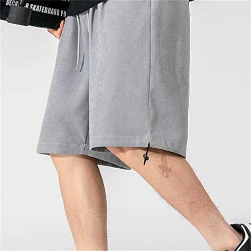 Short ample homme été short casual gris bermuda de sport cinq-points - 4