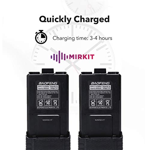 image for 2pc BAOFENG BL-5 3800mAh Extended Batteries Compatible with UV-5R BF-8