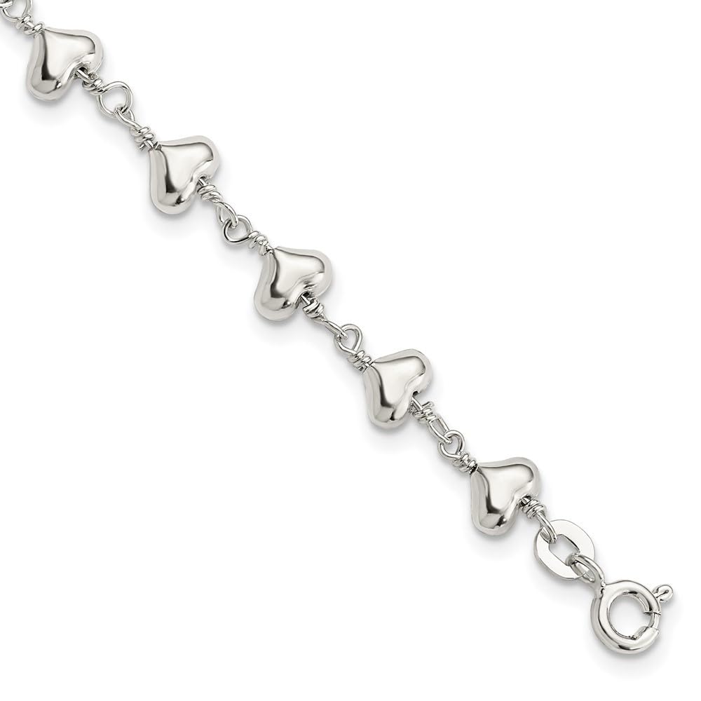 ◎D moment ◎ Dear UB Heart Bracelet (925 Silver) Amazon.com: Auriga Fine Jewelry 925 Sterling Silver Polished