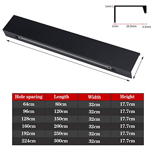 JNRFTY 10Pcs Mount Finger Edge Pull,Hidden Drawer Pulls,Aluminum Hidden Handle Concealed Tab Pulls for Home Kitchen Door Drawer Cabinet (Black,120mm Total Length) - Image 4