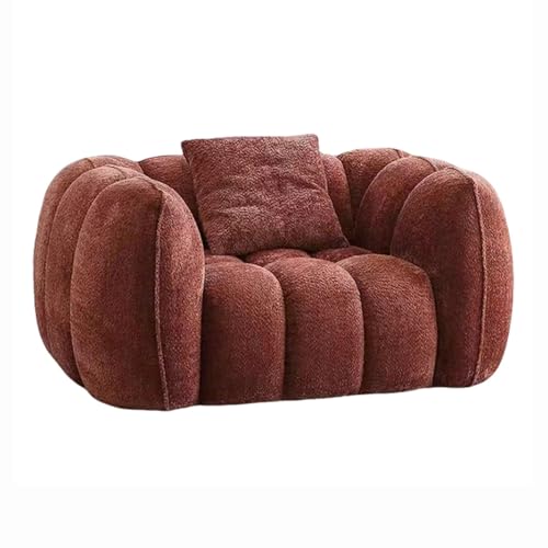Sillón Sofá de Suelo Calabaza Lazy Fireside Bean Bag Sofá con Cojín Regalo,Comprimido Al Vacío Sillón de Lectura,Espuma Alta Densidad para Salón Dormitorio Sillón de Piso C,105 * 105 * 72cm