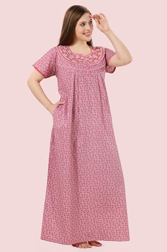 Image of Soulemo Women's Pure Cotton Floor Length Nighty 1690