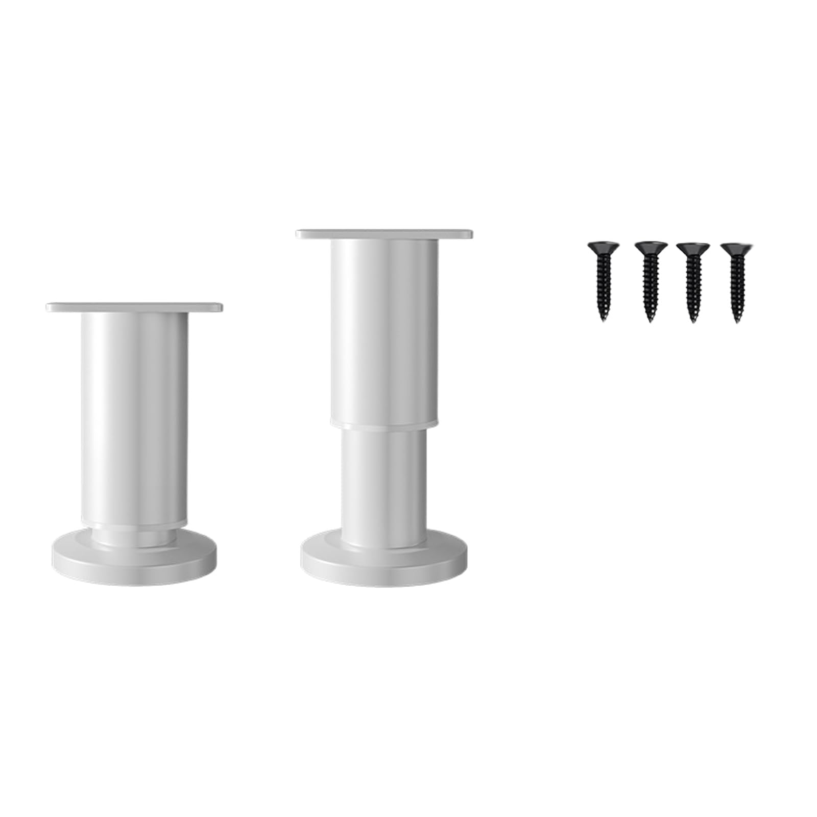 of 2 Height Adjustable Furniture Legs with Shock Absorbing Pad Anti Slip Feet for Bed Chairs & Tables Adjustable Furniture Legs
