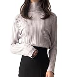 [Amulet] ハーフハイネックリブニット レディース トップス 無地 長袖 秋服 冬服 10代 20代 30代 韓国ファッション 韓国 オフィスカジュアル キレイめ 上品vl-5778-pl-f