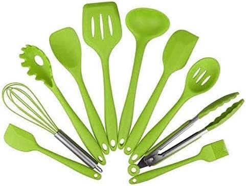 SKUZA Küchenutensilien-Set, 10-teiliges Küchenutensilien-Silikon, hitzebeständige Küchen-Kochutensilien, Antihaft-Backwerkzeug, Kochwerkzeug-Sets