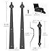 JZVXX Steel Decorative Garage Door Hardware Kit, Faux Garage Door Accents,4hinges and 2handle Screw Mount, Black (1set)