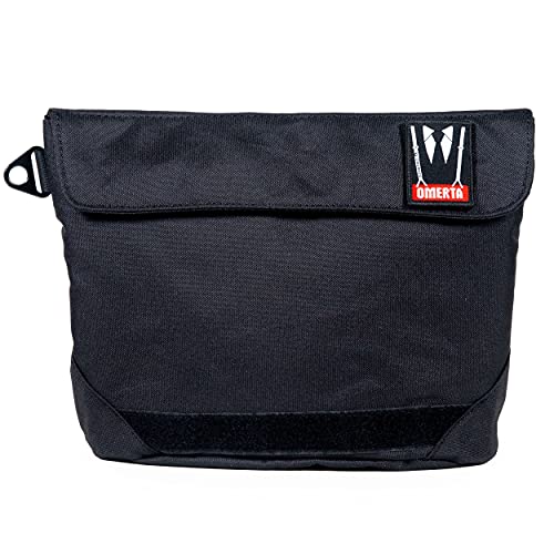 DIME BAGS Odor Sealing Pouch, Carbon-Lined Travel Bag to Block Smells, Dual Hook and Loop Closure, Water-Resistant Exterior, Smell/Spill Proof Storage, Changeable Label, Collector (9 Inch, Black)