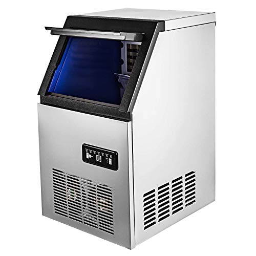 SHKUU 50KG Kommerzielle Eismaschine 110LBS Eiswürfelmaschine Maschine Digitale Steuerung Kühlung für Bar Home… – Bild 5