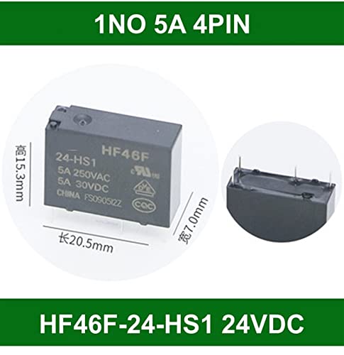 Relais miniature HF46F à faible encombrement 4PIN 5A pour automatisme - 2