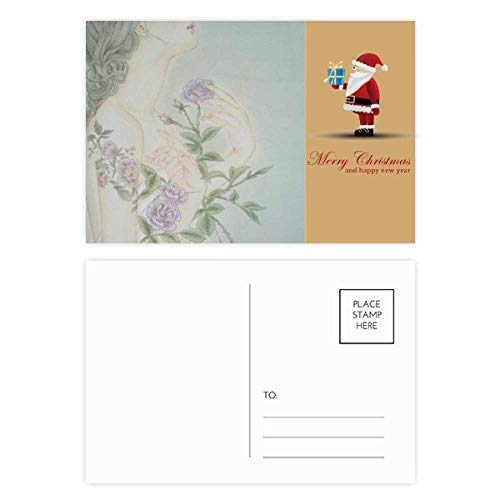 Cartes postales fleur violette : lot de 20 cartes rigides anti-bavure pour invitations