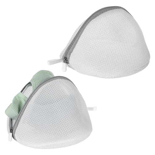 Nogeqi 2 Stück Wäschenetz Bh Bh Netz für Waschmaschine Wäschenetz für Waschmaschine Feinmaschig Wäschetaschen für Babywäsche Bh Unterwäsche Feinwäsche Socken Halbkreisform 18 X 15 cm