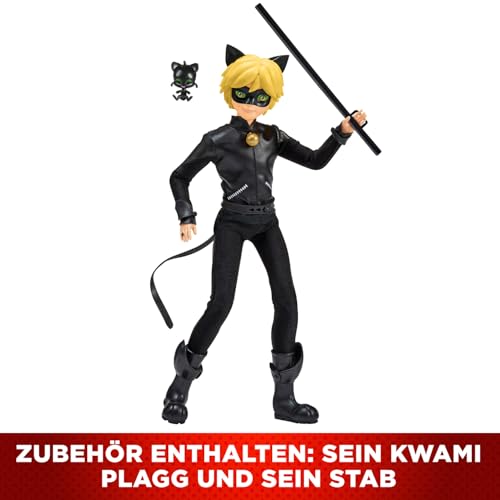 BANDAI - Miraculous Ladybug - Mannequin Puppe 26 cm - Cat Noir - Offizielle Miraculous Lizenz - Gelenkige Cat Noir Puppe - Spielzeug für… – Ansicht 4