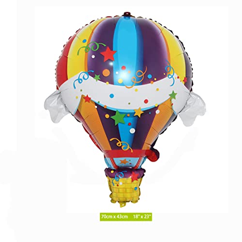 Morndew 2 PCS Hot Air Balloons Foil Balloons for World Travel Themed Party Baby Shower Birthday Party Wedding Party Decorations